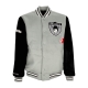 giubbotto college uomo nfl team legacy varsity jacket oakrai BLACK/SILVER