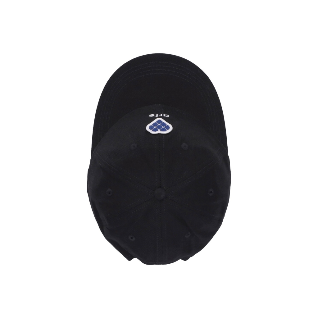 cappellino visiera curva uomo heart patch  cap BLACK