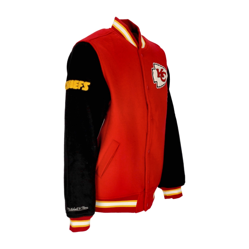 giubbotto college uomo nfl team legacy varsity jacket kanchi RED/BLACK