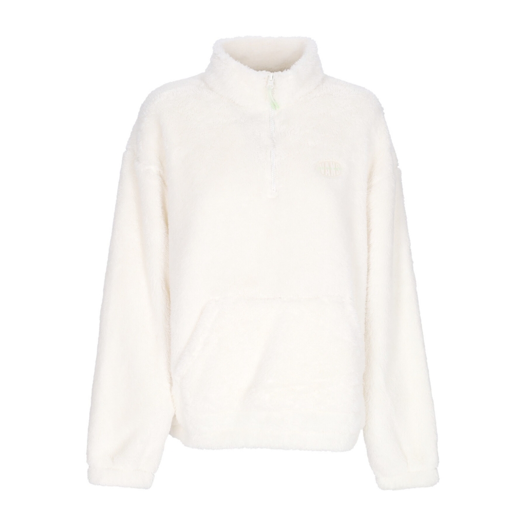 felpa collo alto donna w pioneer mock half zip sweatshirt DIGI WHITE