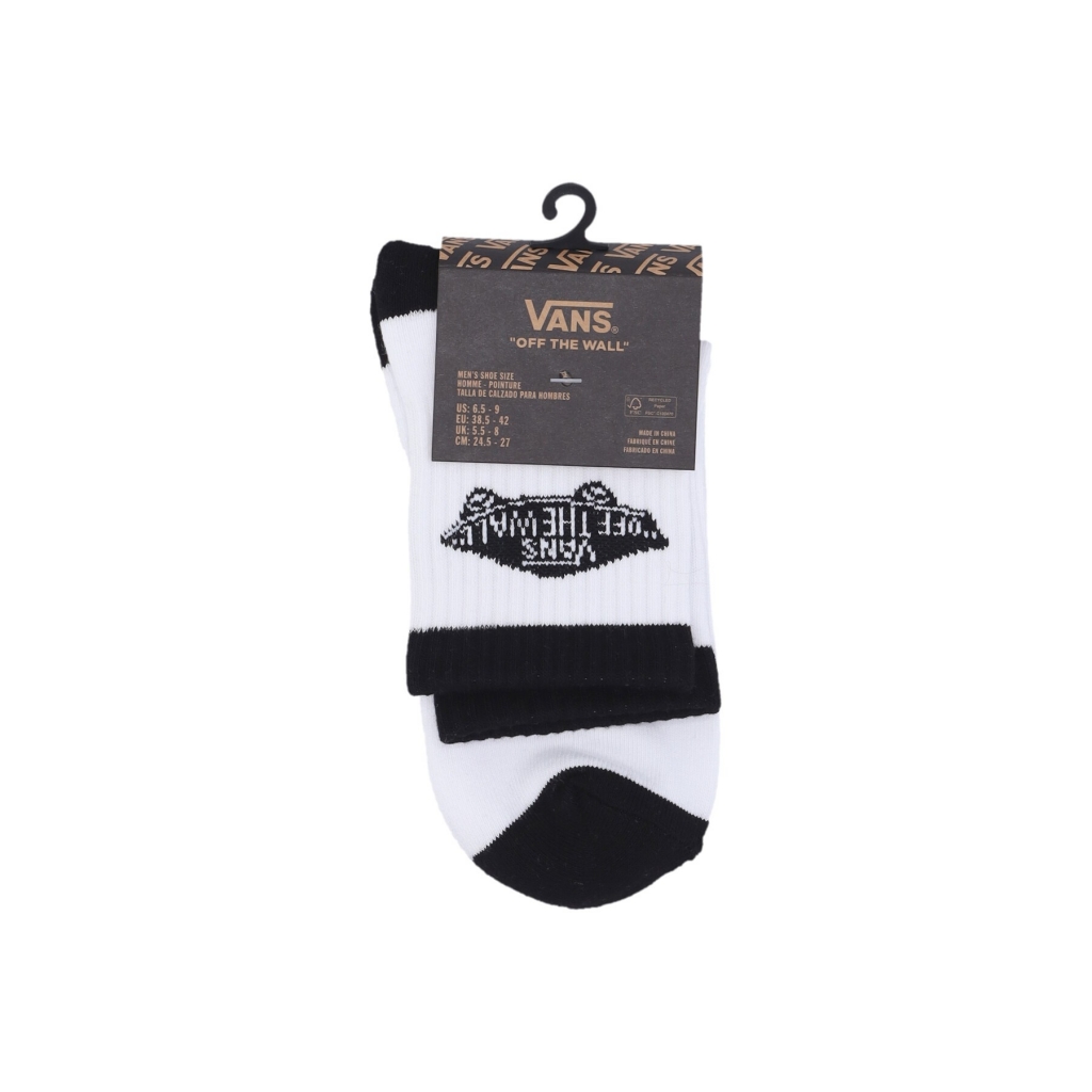 calza media uomo art half crew socks WHITE/BLACK