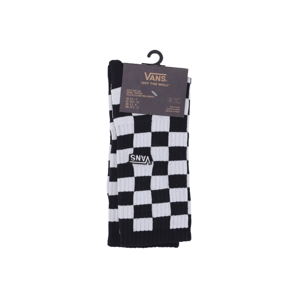 calza media uomo checkerboard crew ii socks BLACK/WHITE CHECKERBOARD