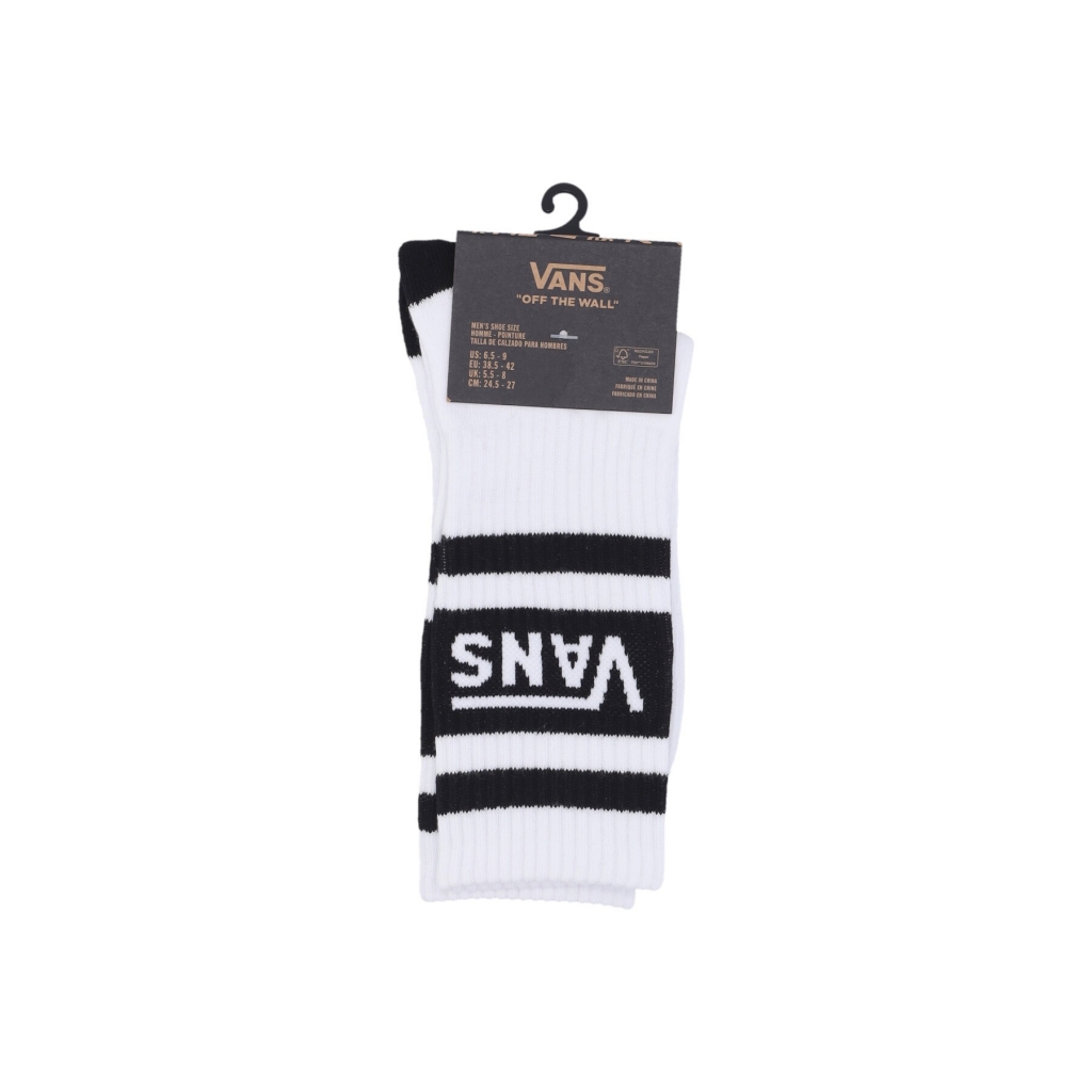 calza media uomo drop v crew socks WHITE/BLACK