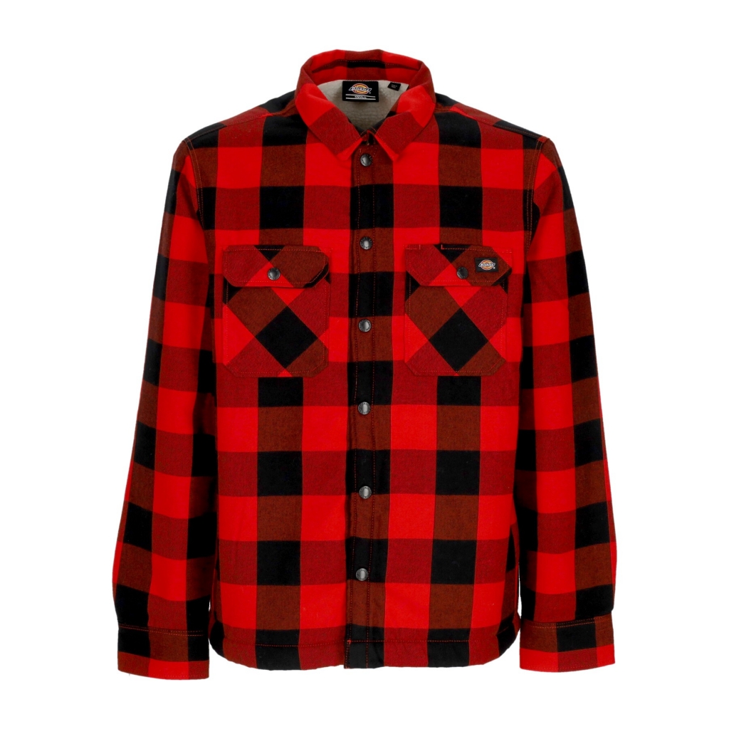 camicia imbottita uomo sherpa lined sacramento RED