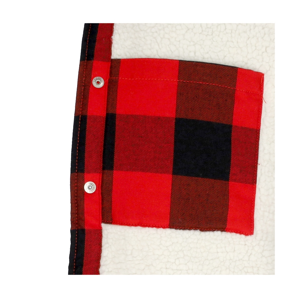 camicia imbottita uomo sherpa lined sacramento RED