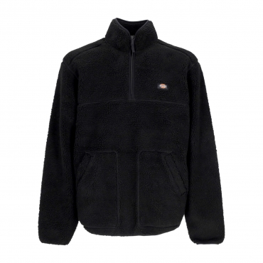 felpa collo alto uomo mount hope quarter zip BLACK