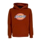 felpa cappuccio uomo icon logo hoodie FIRED BRICK