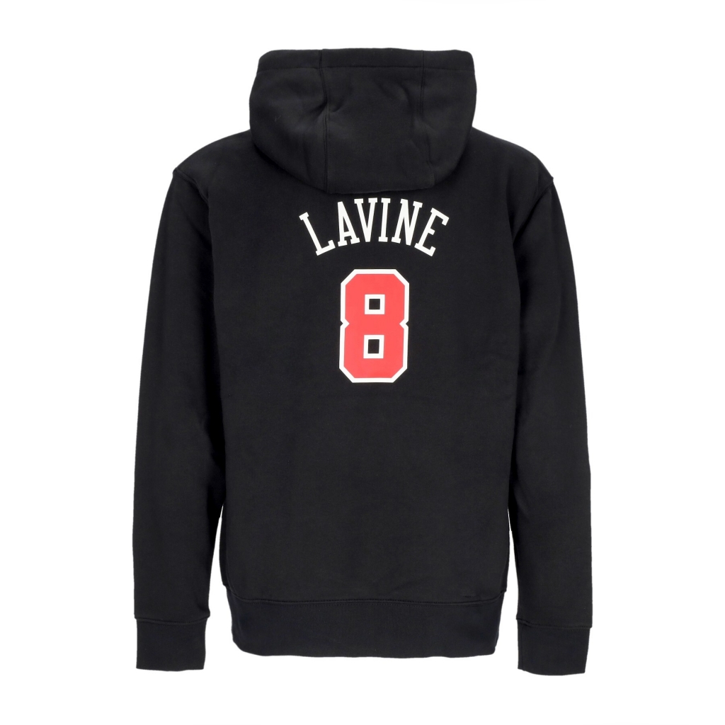 felpa cappuccio uomo nba city edition club hoodie no 11 zach lavine chibul BLACK