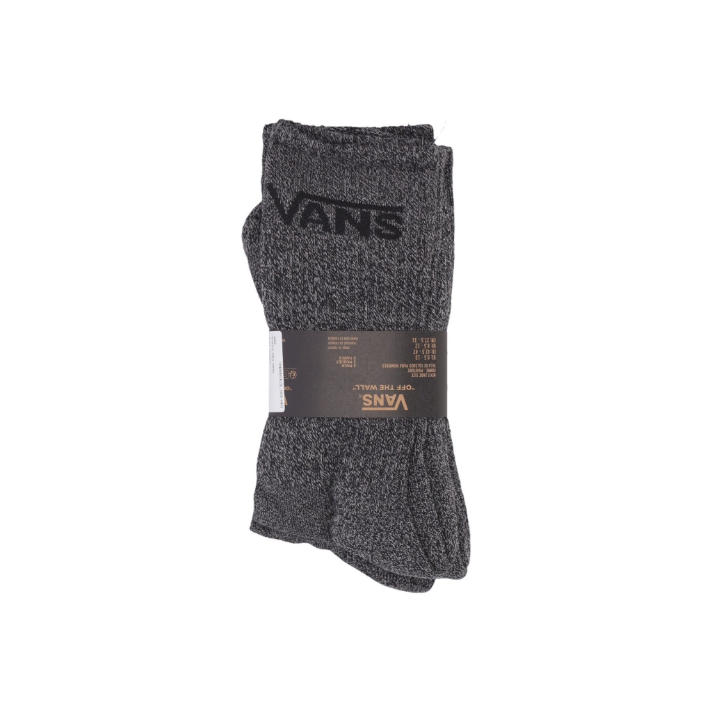 calza media uomo classic crew socks BLACK HEATHER