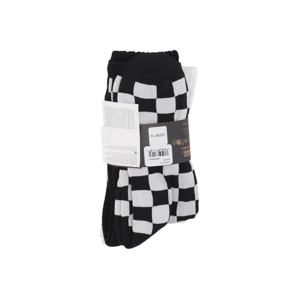 calza media uomo classic crew socks BLACK/CHECKERBOARD