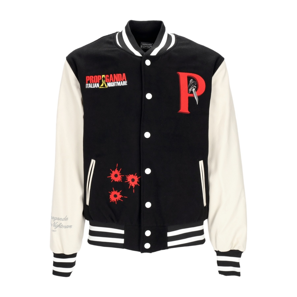 giubbotto college uomo nightmare varsity BLACK/WHITE