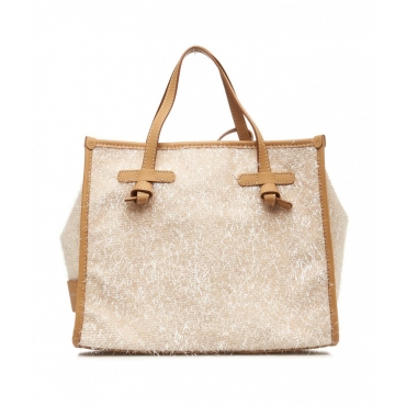 Shopper con frange fris beige