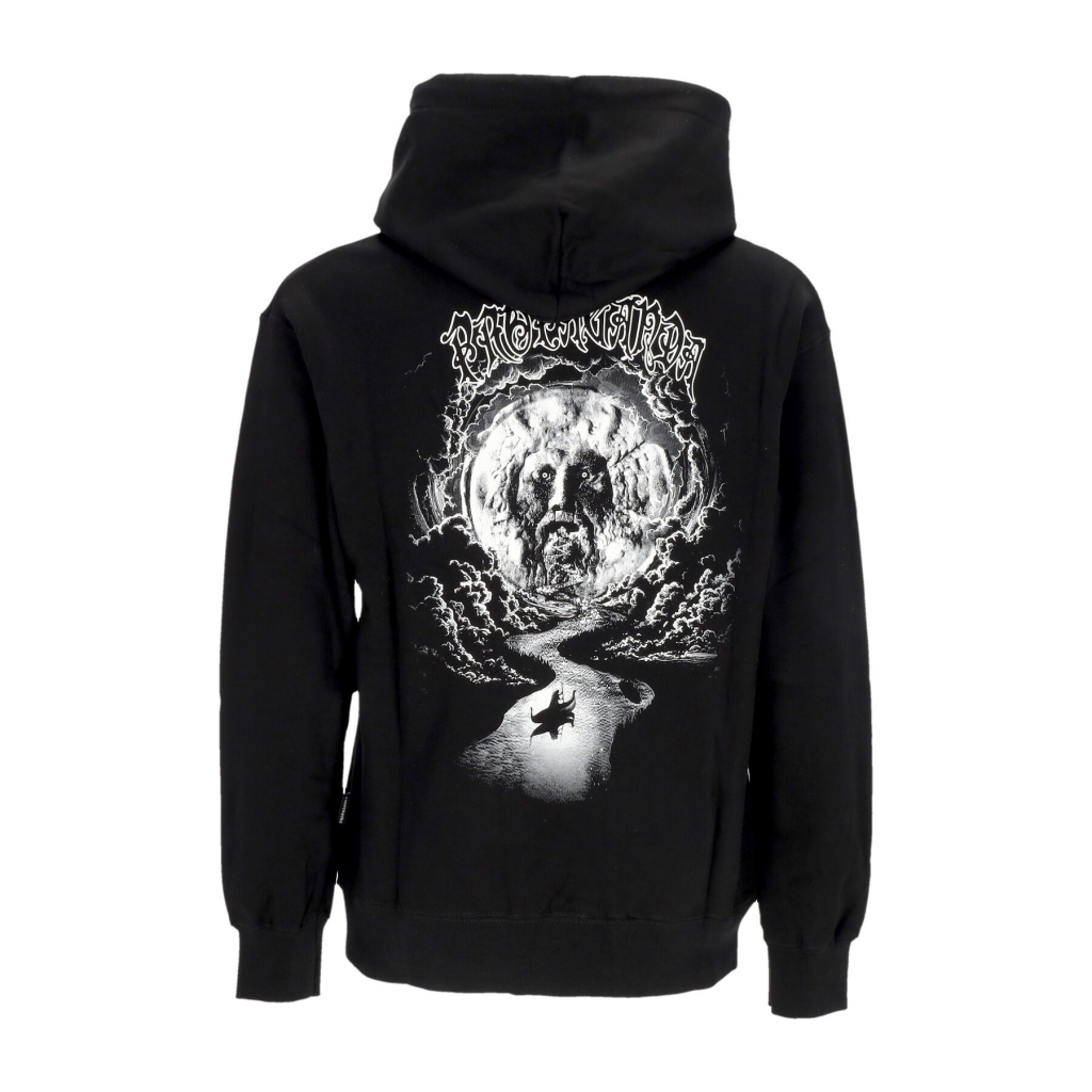 felpa cappuccio uomo mouth hoodie BLACK