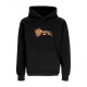 felpa cappuccio uomo burn hoodie BLACK