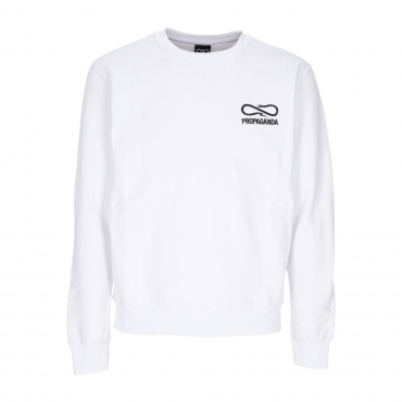 felpa girocollo uomo logo embroidery crewneck WHITE