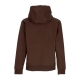 felpa cappuccio uomo club hoodie pullover basketball BAROQUE BROWN/BAROQUE BROWN/WHITE