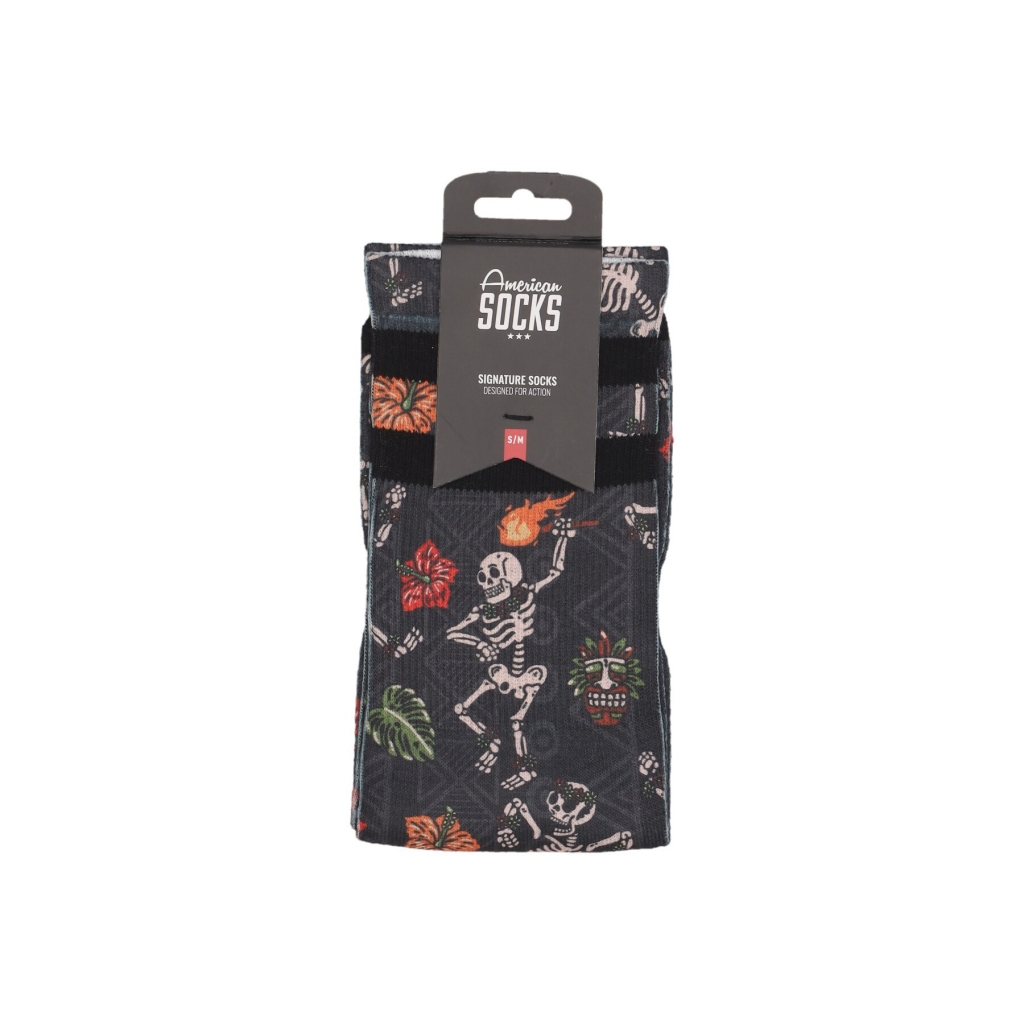 calza media uomo signature dancing skeletons BLACK/MULTI