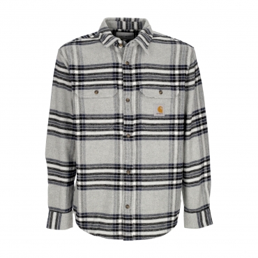 camicia manica lunga uomo l/s hawkins shirt GREY HEATHER