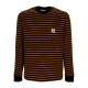 maglietta manica lunga uomo l/s seidler pocket tee SEIDLER STRIPE/DEEP H BROWN/BLACK