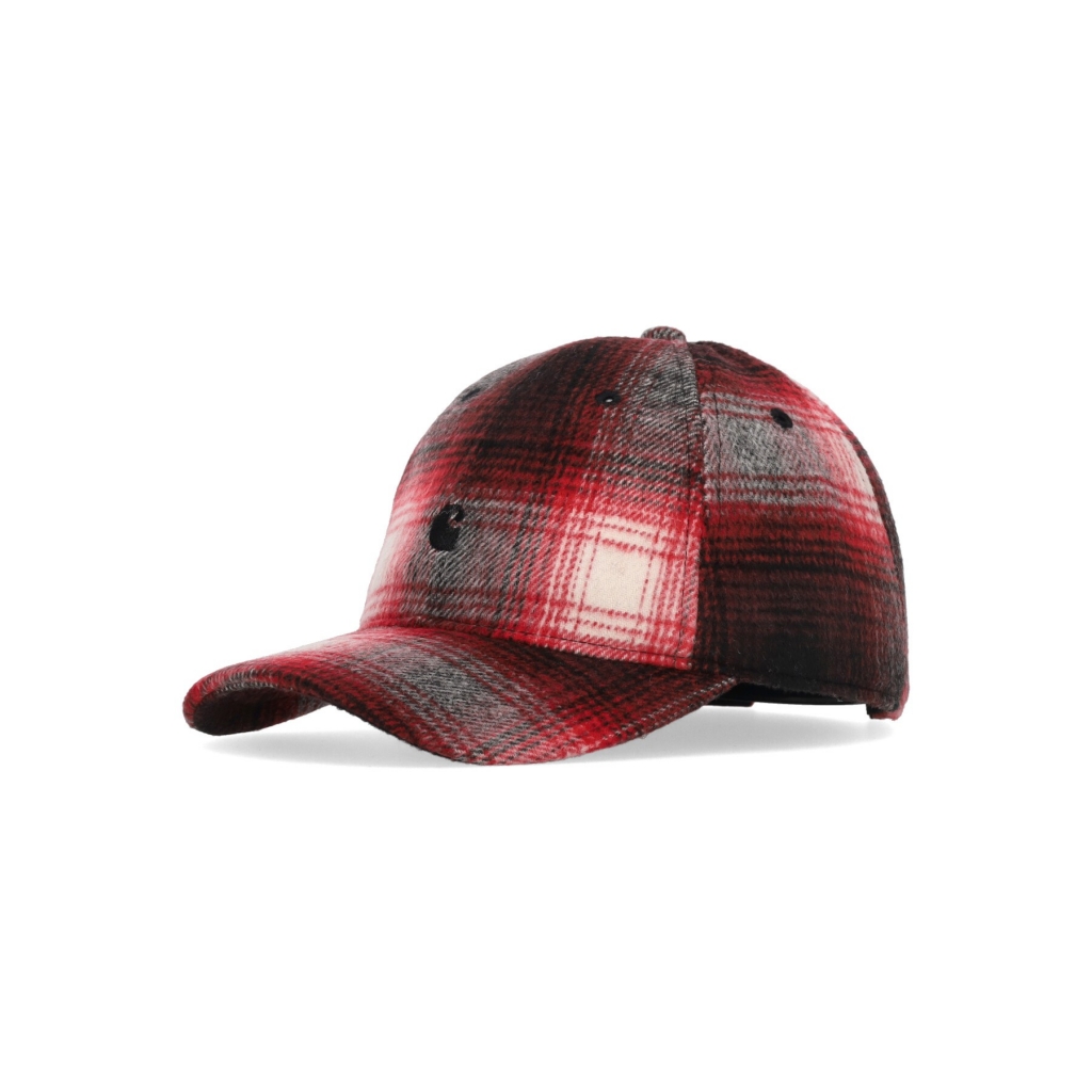 cappellino visiera curva uomo moreau cap MOREAU CHECK/CHERRY/BLACK