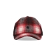 cappellino visiera curva uomo moreau cap MOREAU CHECK/CHERRY/BLACK