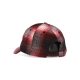 cappellino visiera curva uomo moreau cap MOREAU CHECK/CHERRY/BLACK