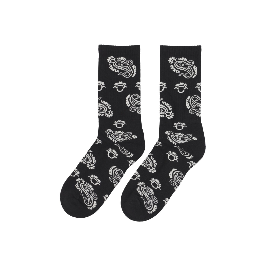 calza media uomo paisley socks PAISLEY BIG JAQUARD/BLACK