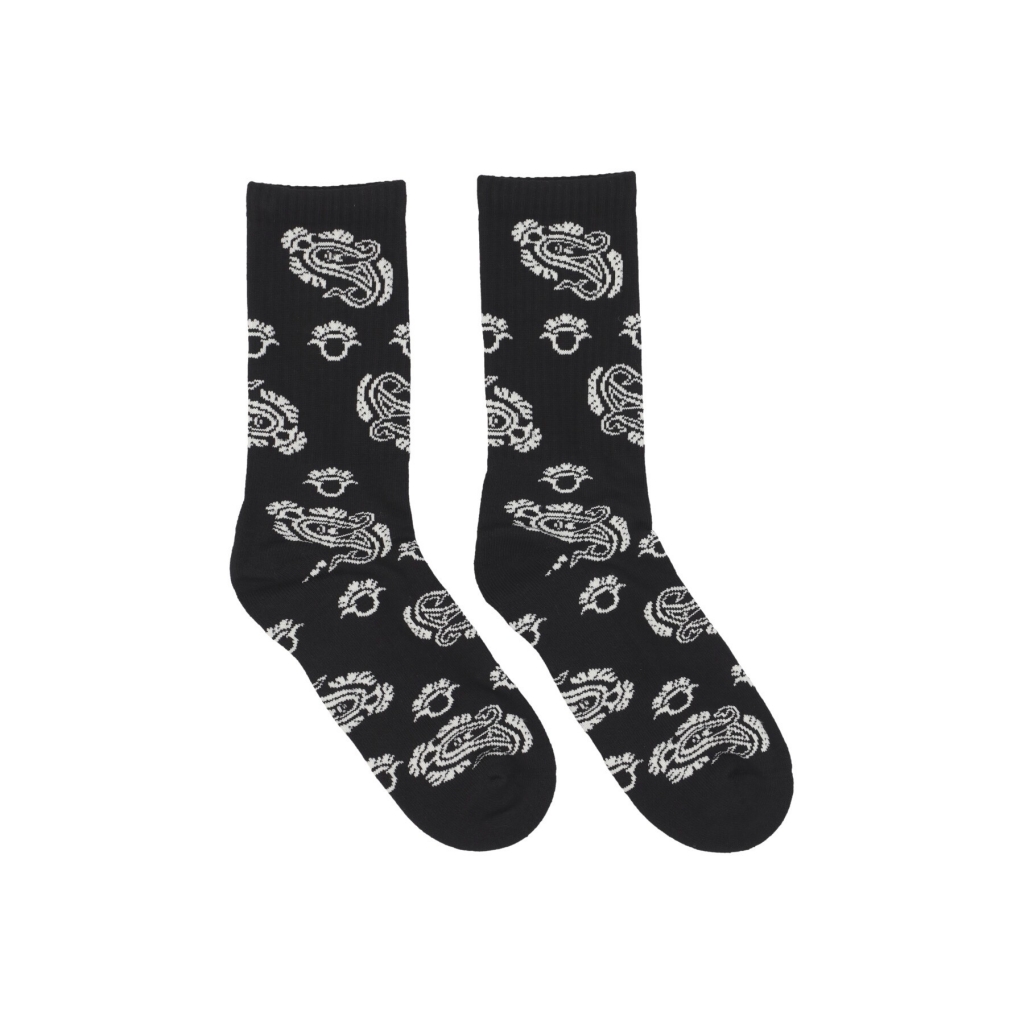 calza media uomo paisley socks PAISLEY BIG JAQUARD/BLACK