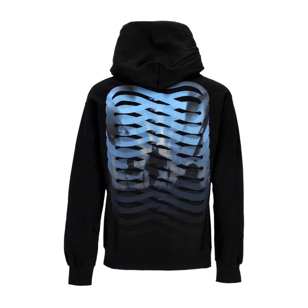 felpa cappuccio uomo ribs demoni hoodie BLACK