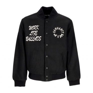 giubbotto college uomo work varsity bomber BLACK