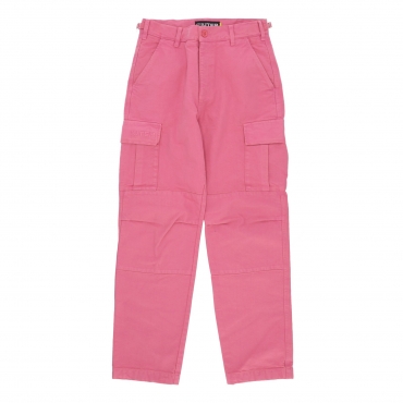 pantalone lungo uomo cargo canvas PINK