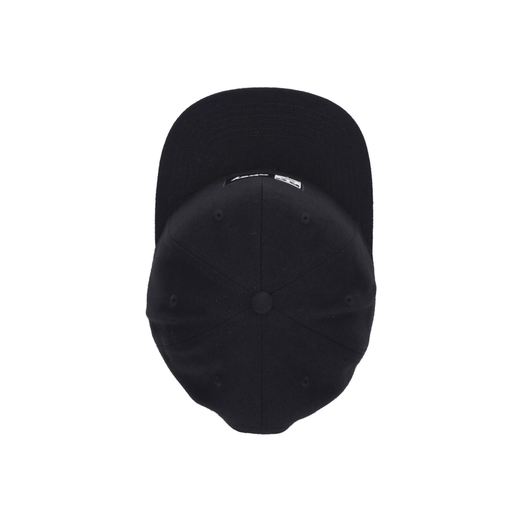 cappellino visiera curva uomo case 6 panel classic snapback BLACK