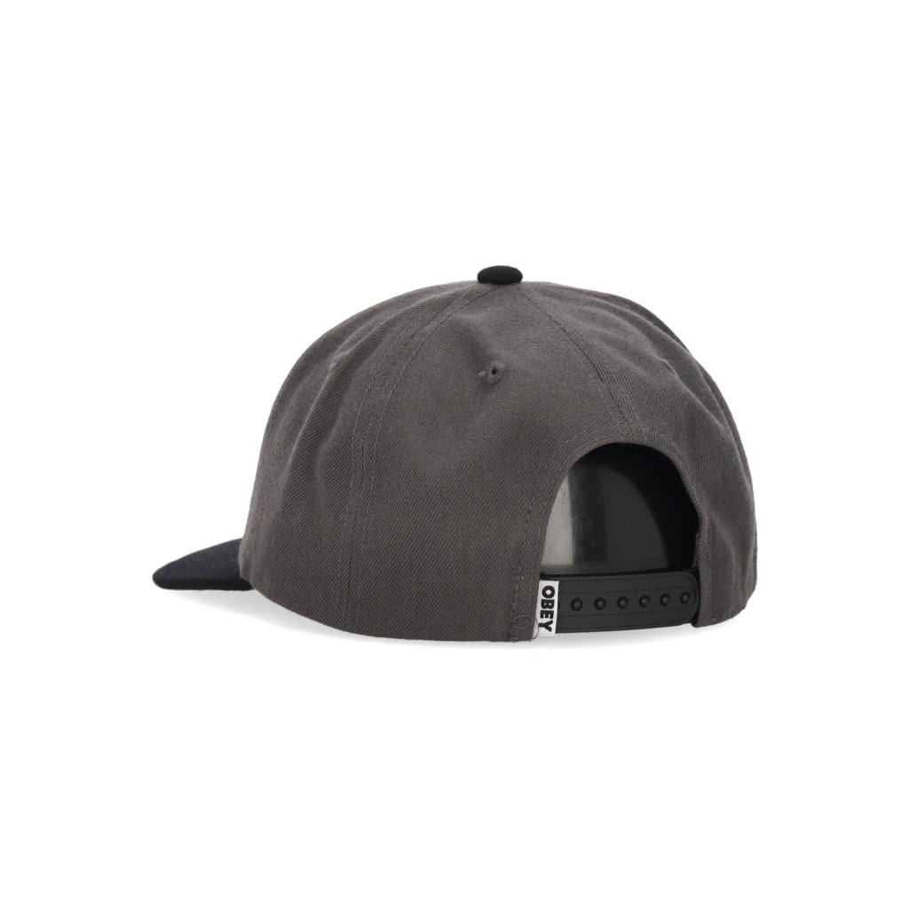 cappellino visiera curva uomo shade 6 panel snapback DARK GREY MULTI