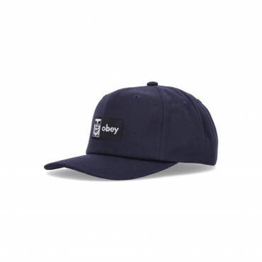 cappellino visiera curva uomo case 6 panel classic snapback NAVY