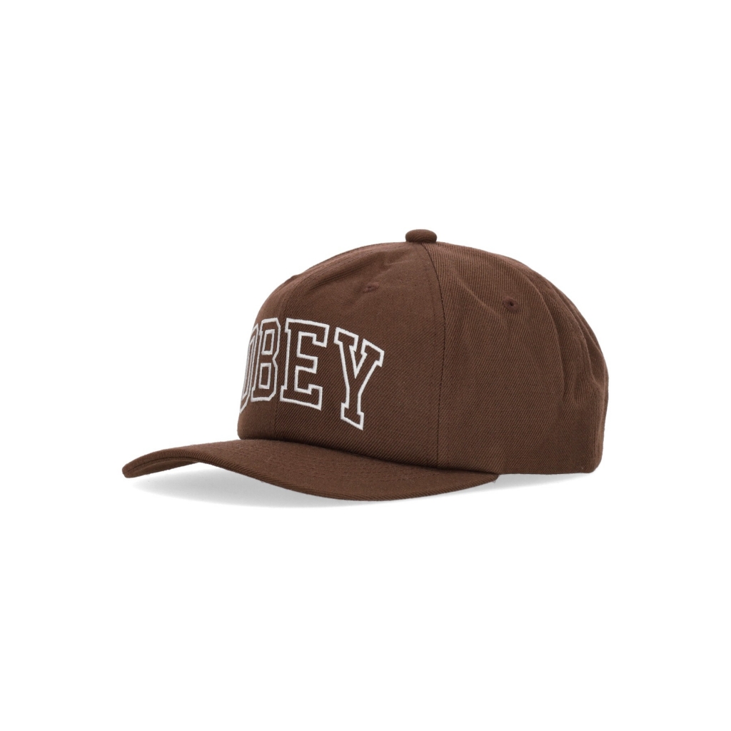 cappellino visiera curva uomo rush 6 panel classic snapback BROWN