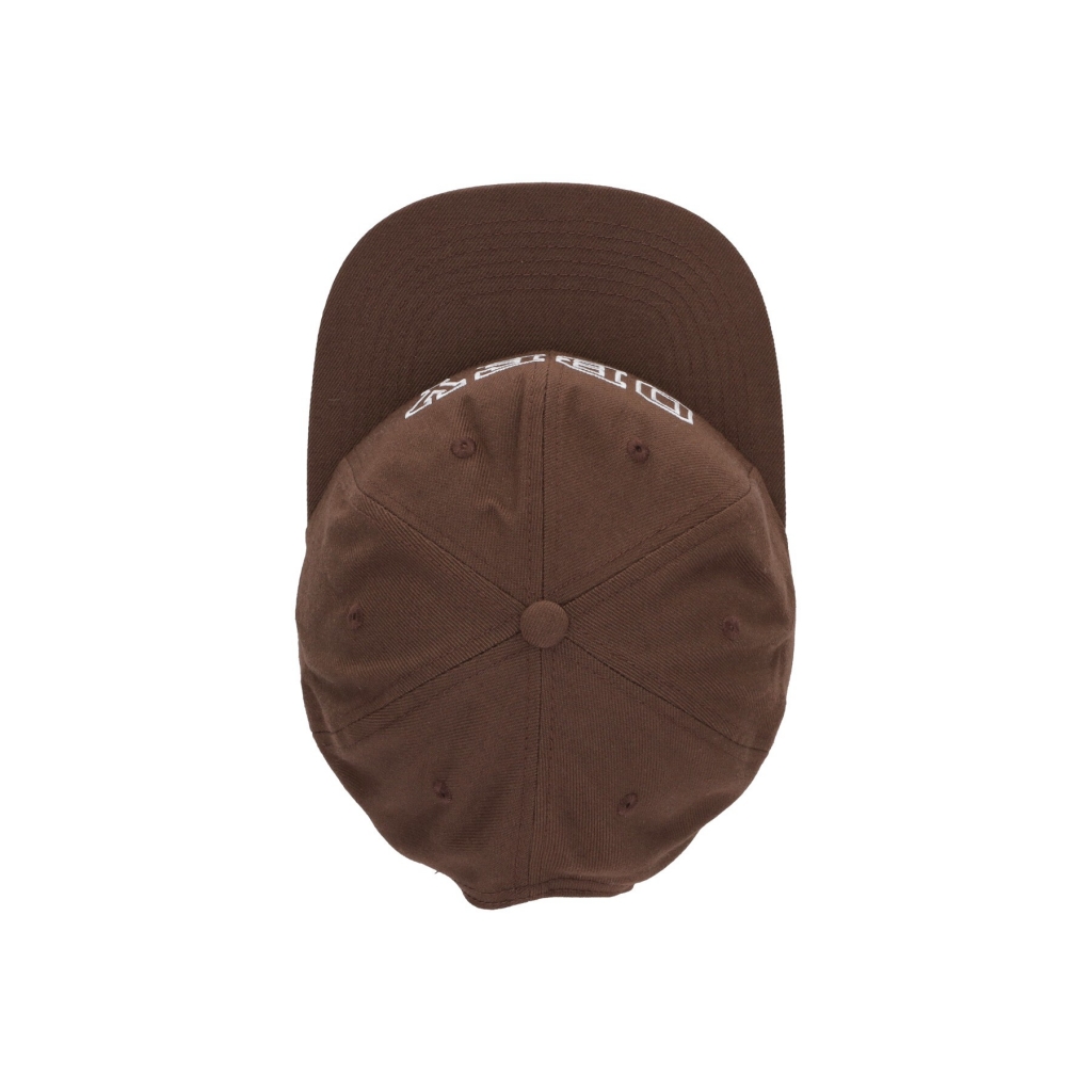 cappellino visiera curva uomo rush 6 panel classic snapback BROWN