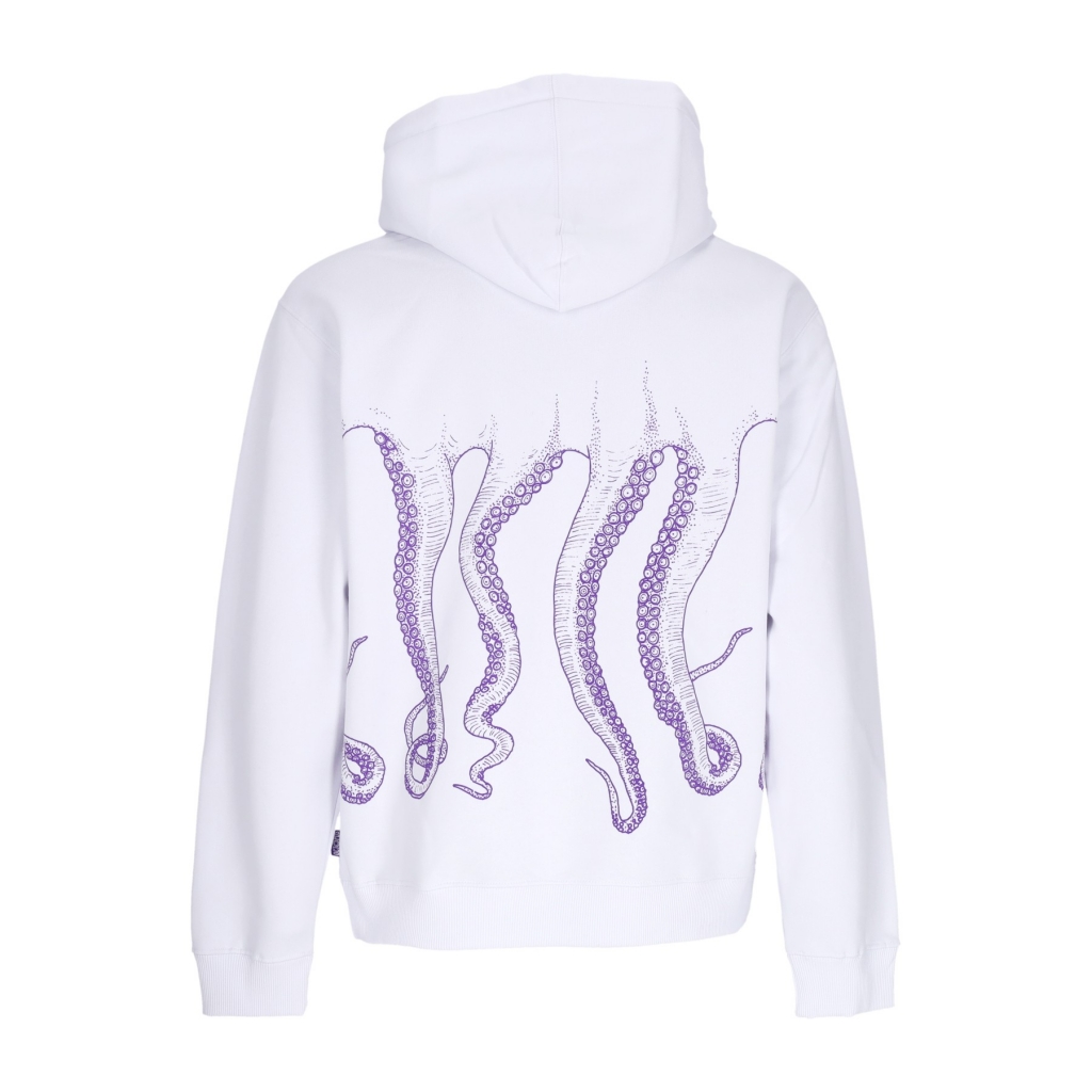 felpa cappuccio uomo outline logo hoodie WHITE