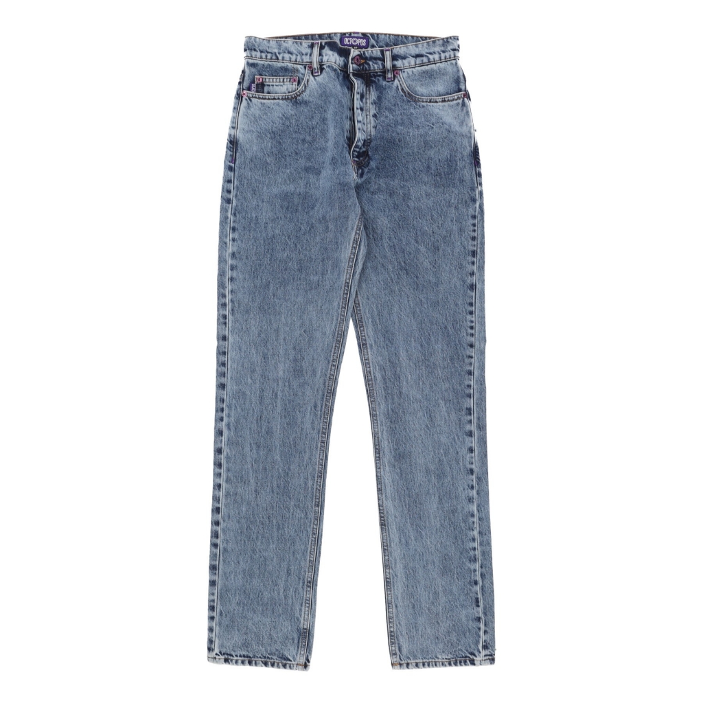 jeans uomo pockets regular denim BLUE BLEACHED