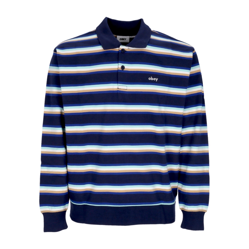 polo manica lunga uomo gino polo l/s sweatshirt ACADEMY NAVY/MULTI