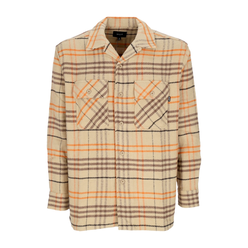 camicia manica lunga uomo westridge woven shirt OATMEAL