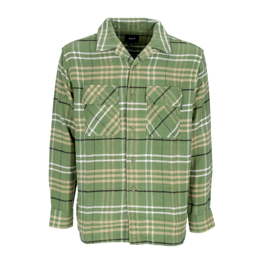 camicia manica lunga uomo westridge woven shirt AVOCADO