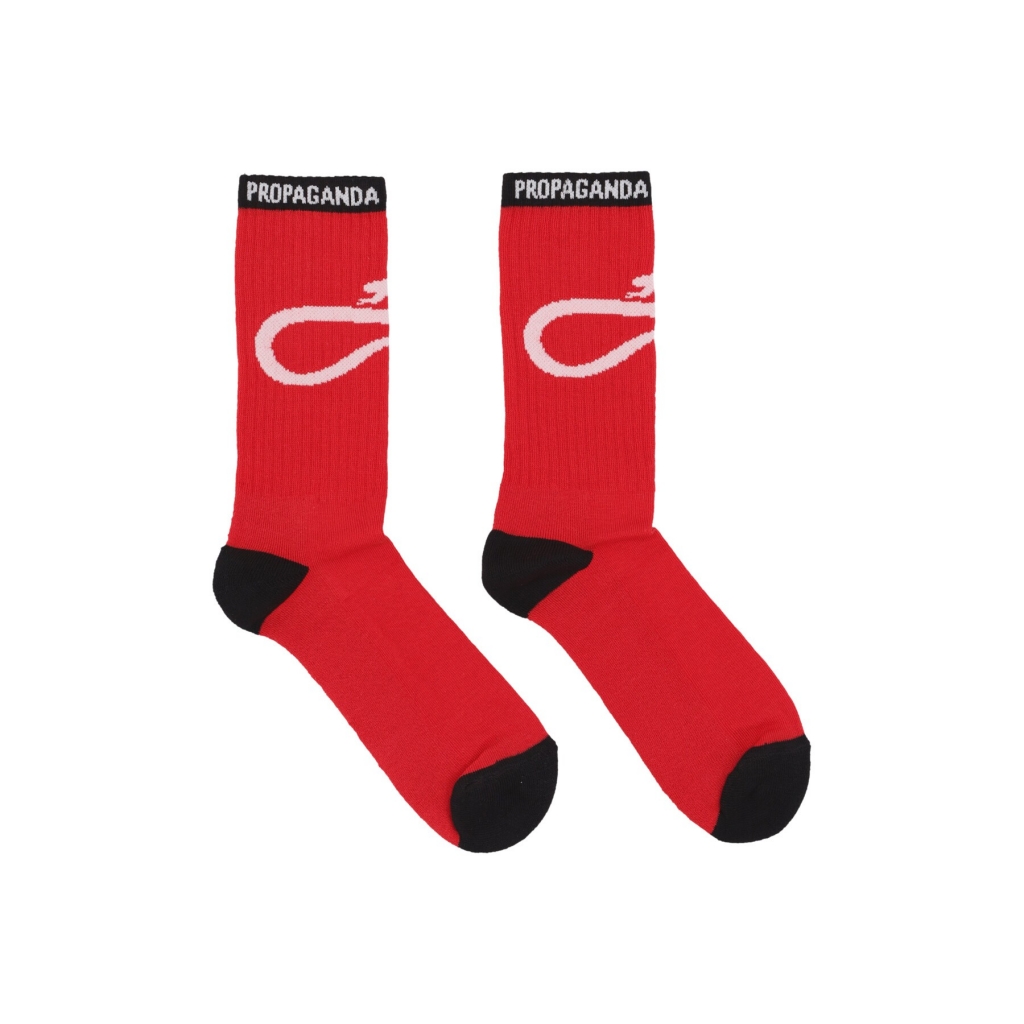 calza media uomo logo spin socks RED