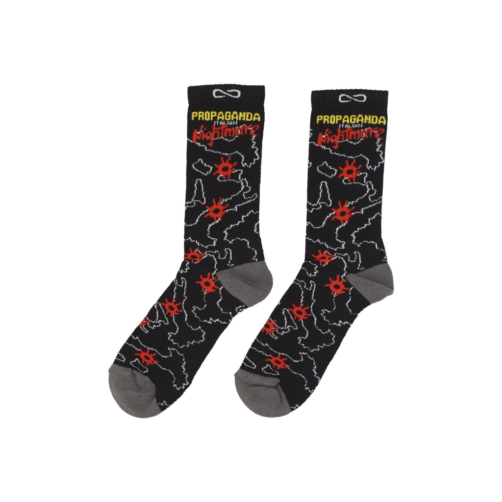 calza media uomo nightmare socks BLACK