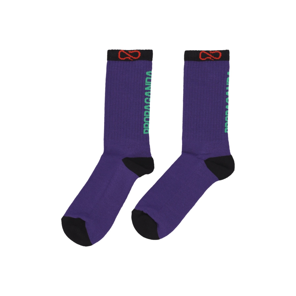 calza media uomo logo vertical socks VIOLET