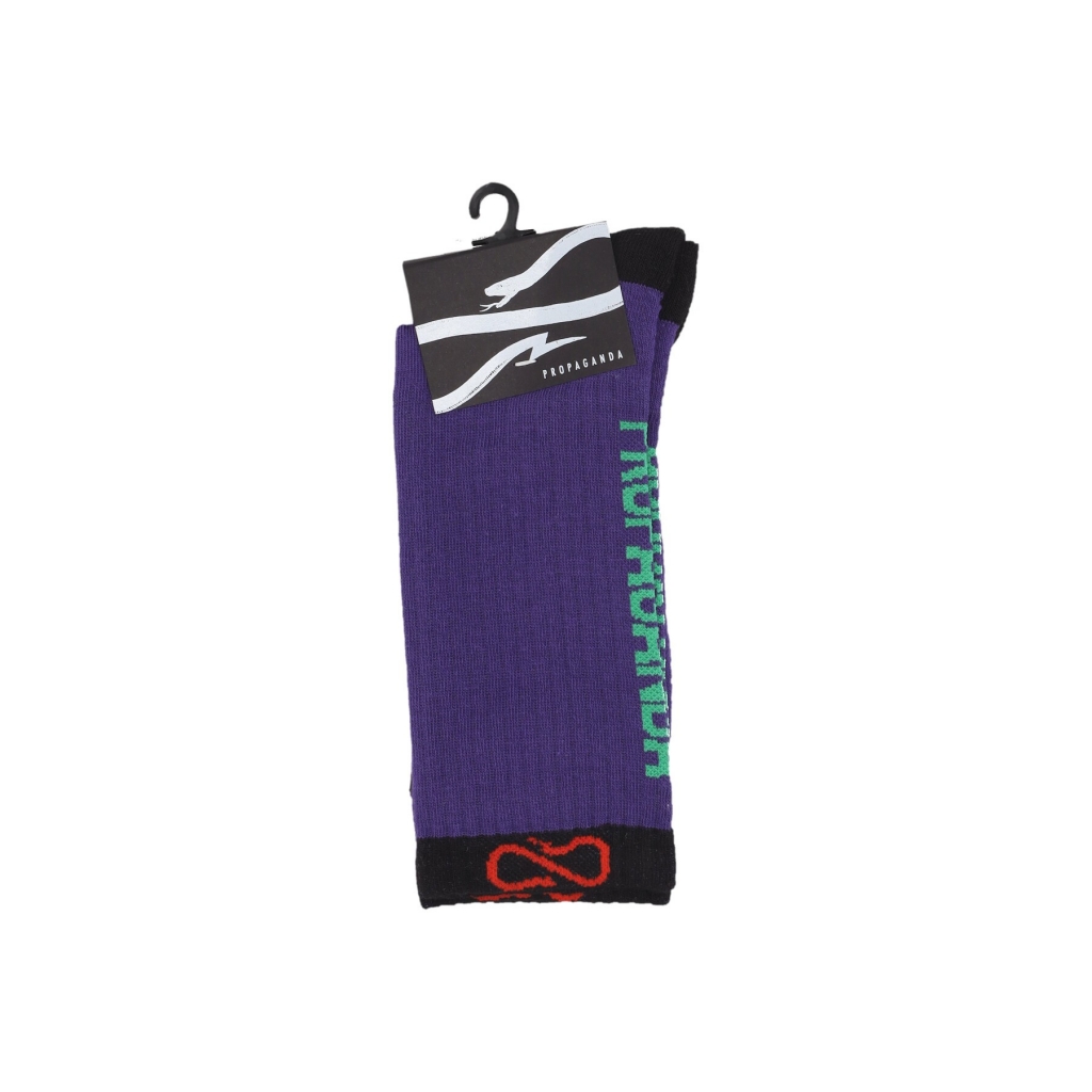 calza media uomo logo vertical socks VIOLET