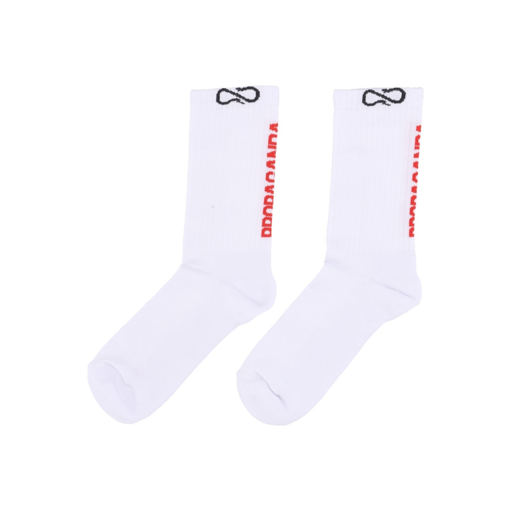 calza media uomo logo vertical socks WHITE