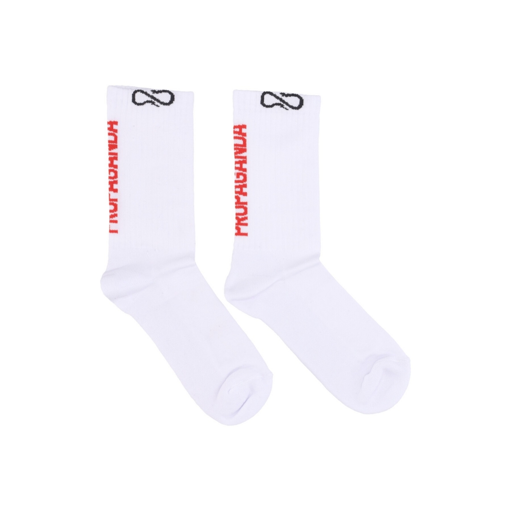 calza media uomo logo vertical socks WHITE