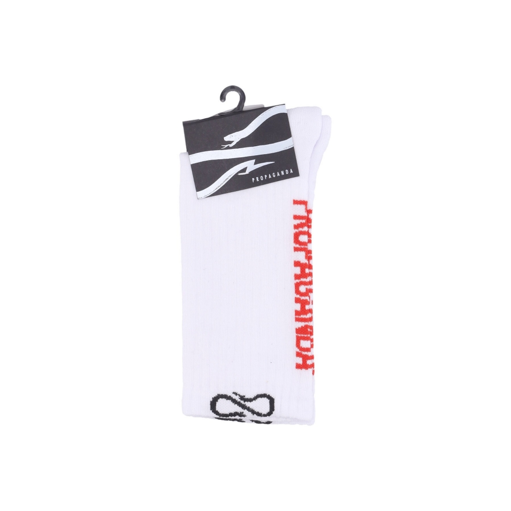 calza media uomo logo vertical socks WHITE