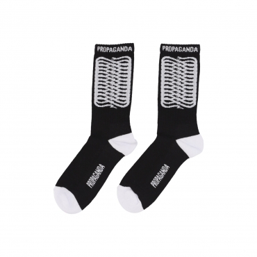 calza media uomo ribs socks BLACK