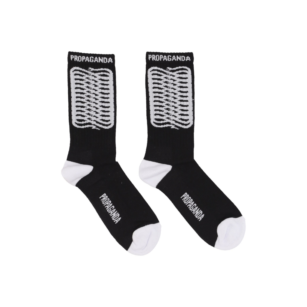 calza media uomo ribs socks BLACK